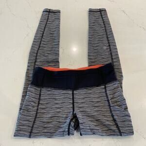 Lululemon Speed Tight II Leggings Textured‎ Wave Silver Spoon Black Size 6
